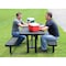 Vestil Rectangle Picnic Table, Black, 96 in L PT-MX-3096-BK - alternate 5